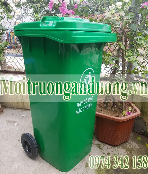 Thùng rác công cộng 120 lít tại Bắc Ninh