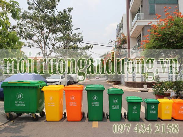 Thùng rác nhựa 60 lít, 100 lít, 120 lít, 240 lít, 660 lít tại Bắc Ninh